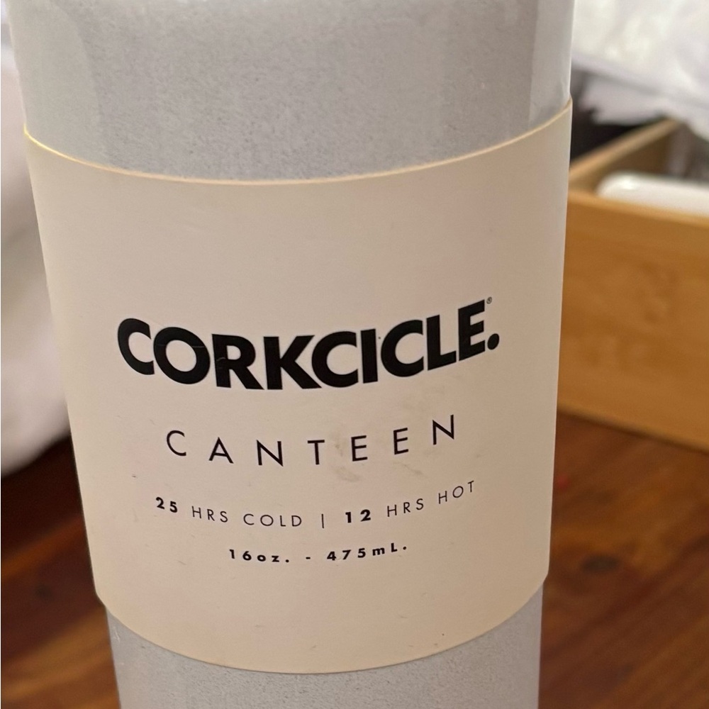 Corkcicle Stainless Steel Tumbler White with Pink Accent